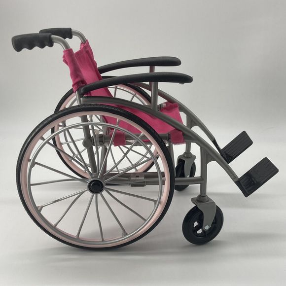 OG Pink Folding Wheel Chair Accessory for 18" American Girl My Life Dolls - Picture 2 of 8